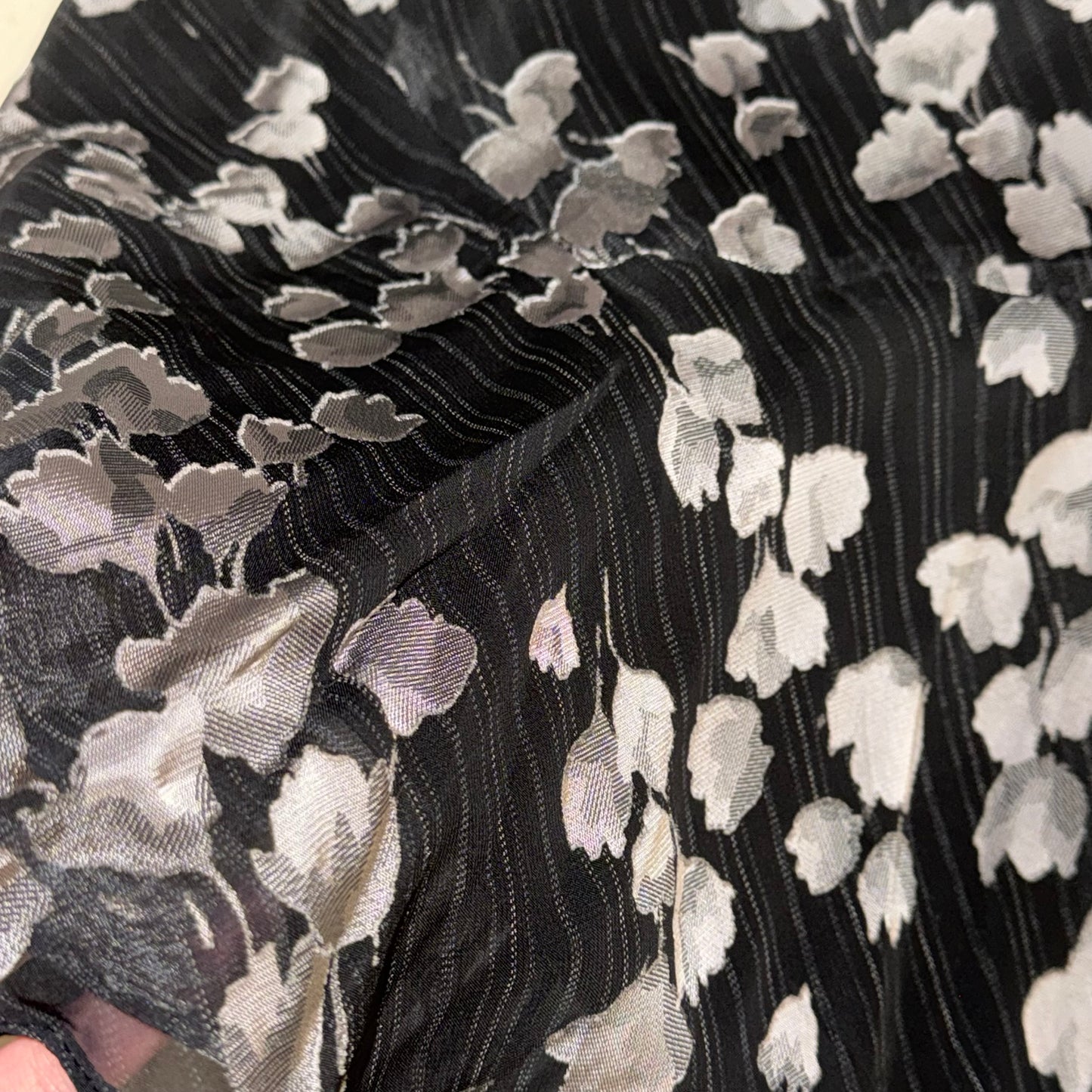 Black grey floral dress