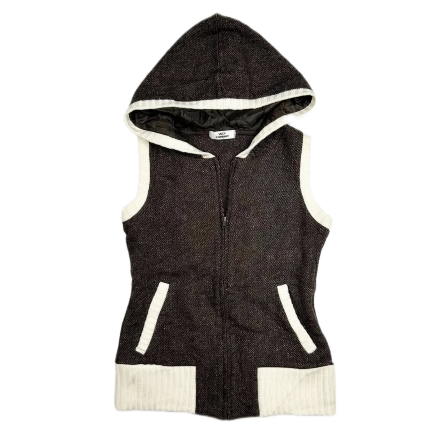 Brown zip vest
