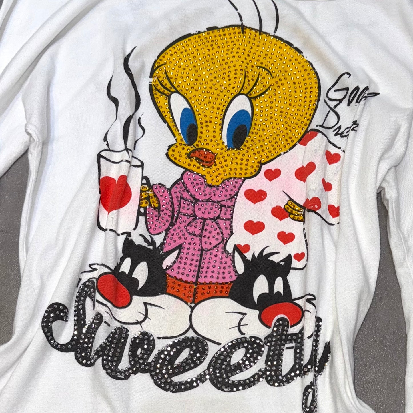 Tweety rhinestones long sleeve