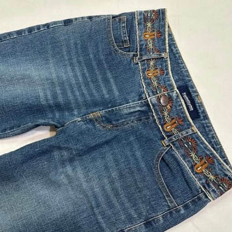Embroidered low waist jeans
