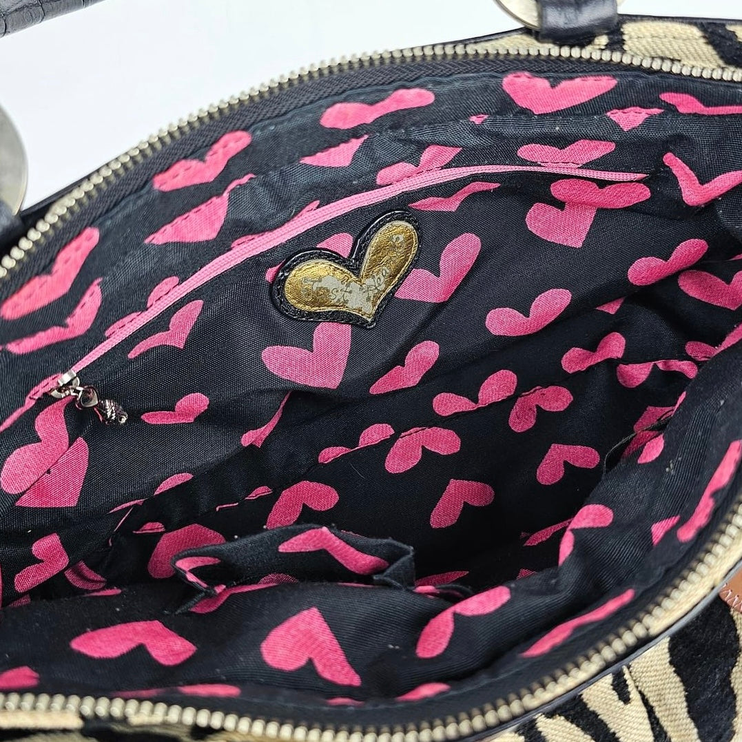 ThinkBee!zebra heart shoulder bag