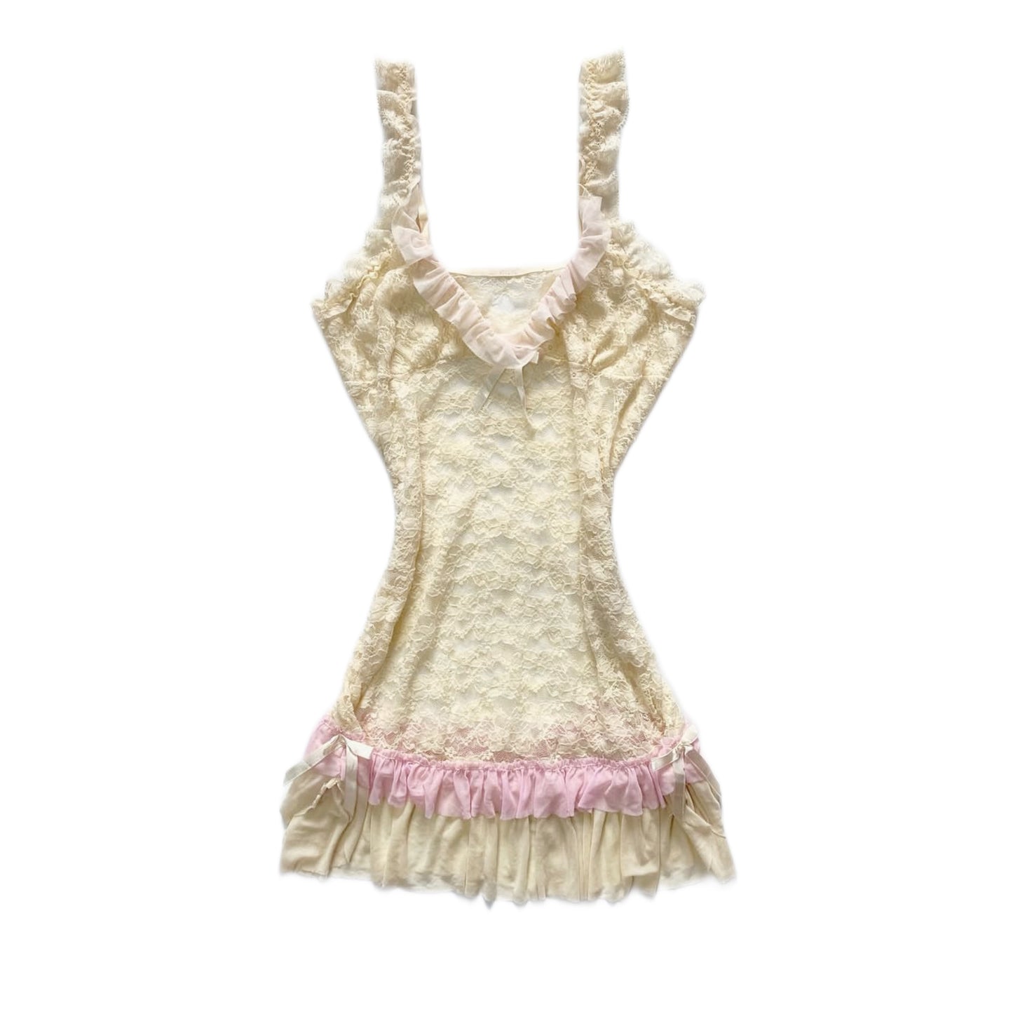 Beige lace dress
