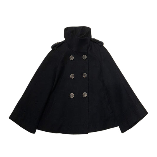 Black wool buttons coat