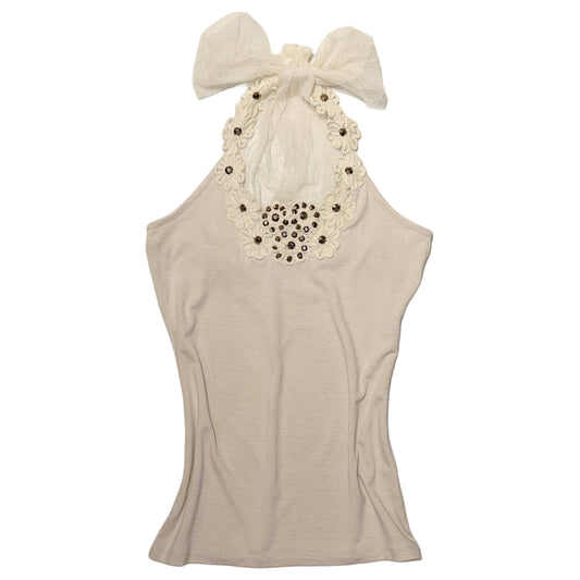 Ivory floral halter