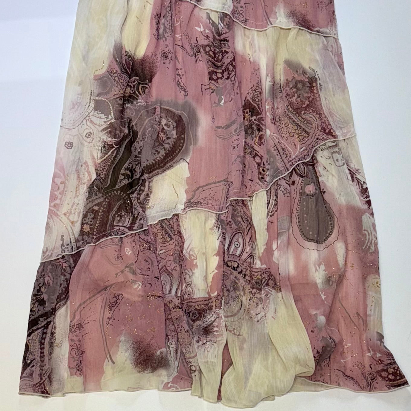 Pink beige mesh skirt