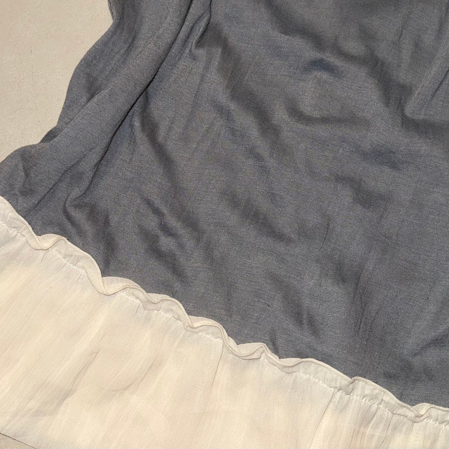 Grey glittering lace top