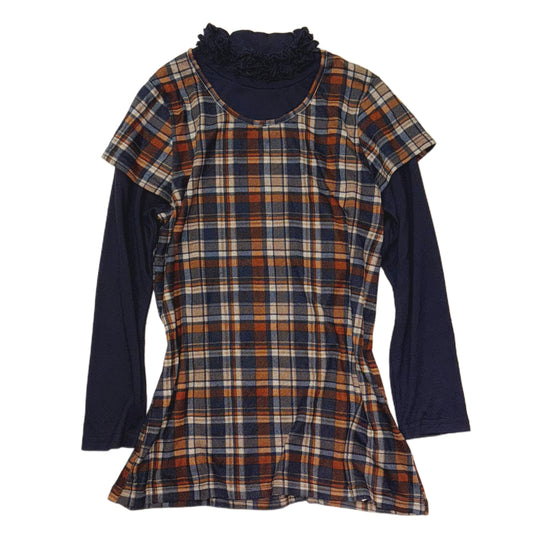 Checkered layered long sleeve