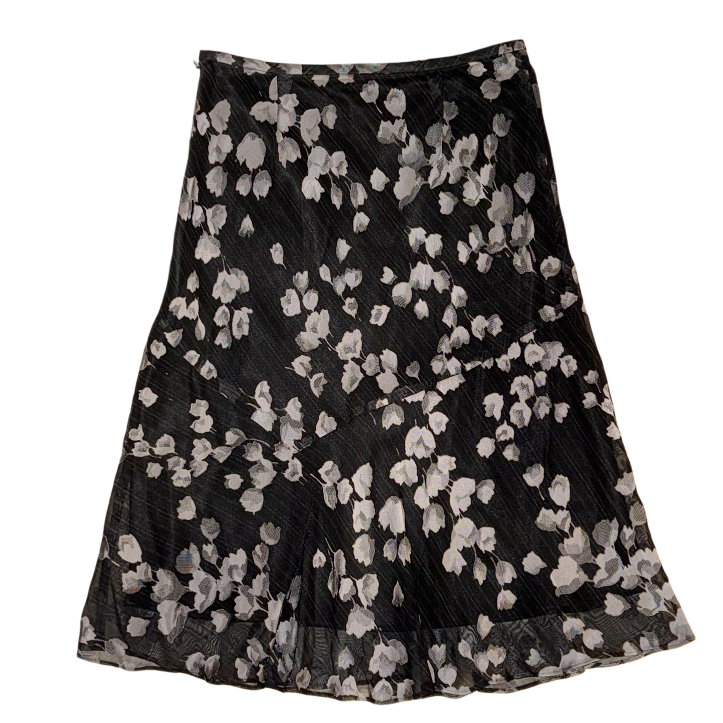 Black grey floral dress