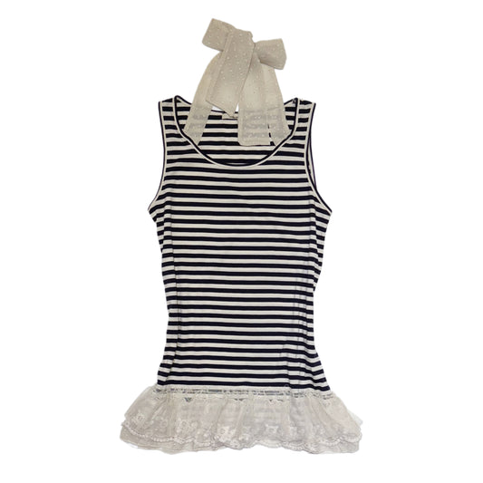 Striped lace top