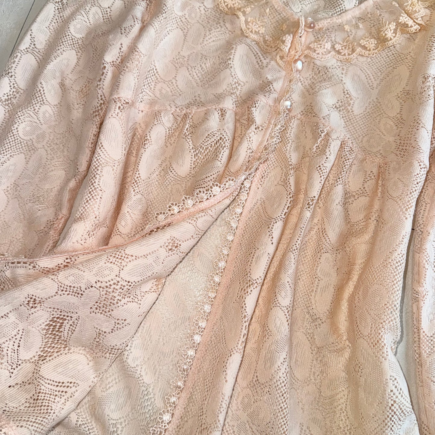 Soft pink lace outer