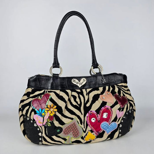 ThinkBee!zebra heart shoulder bag