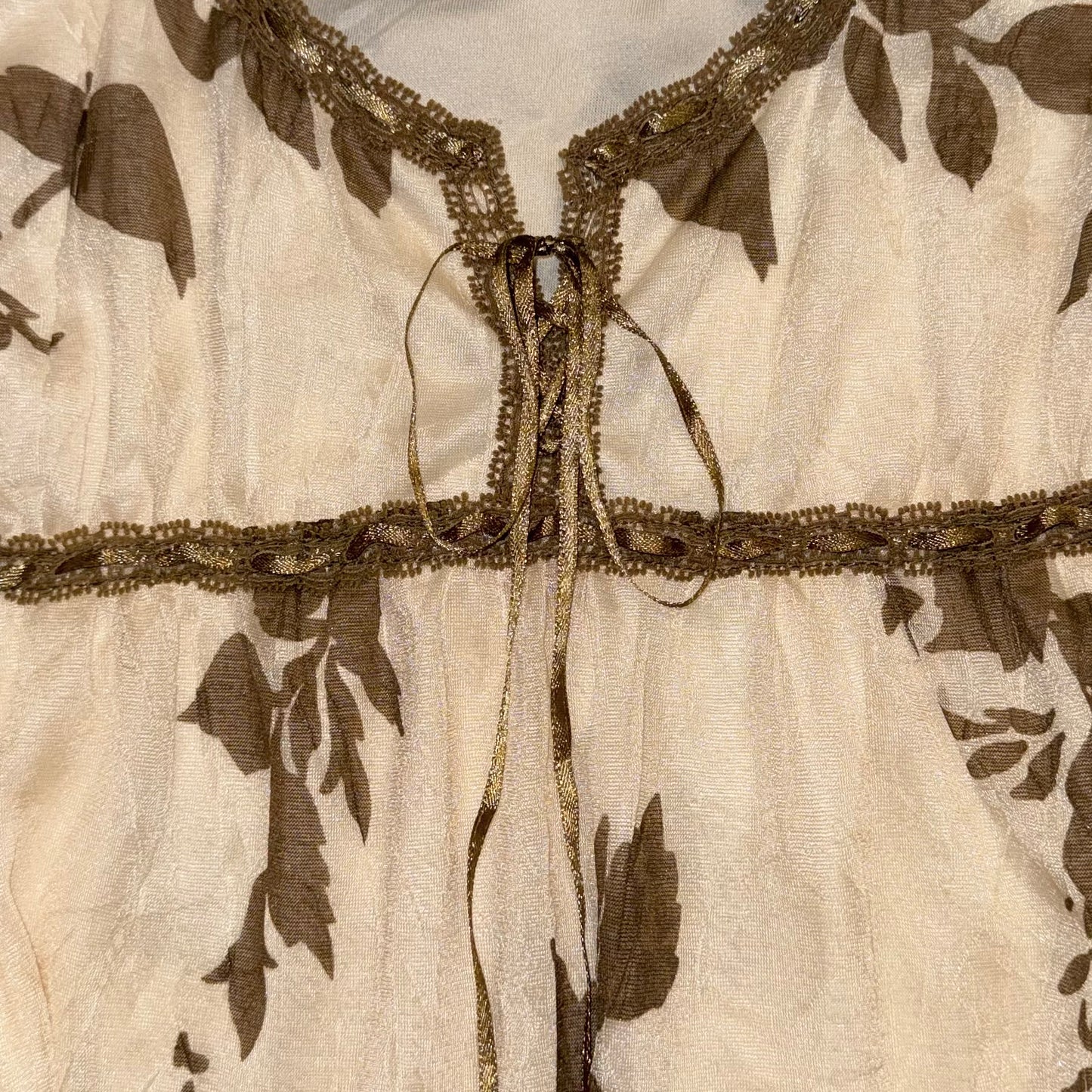 Brown floral top