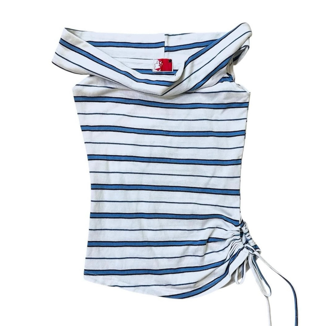 Blue striped top