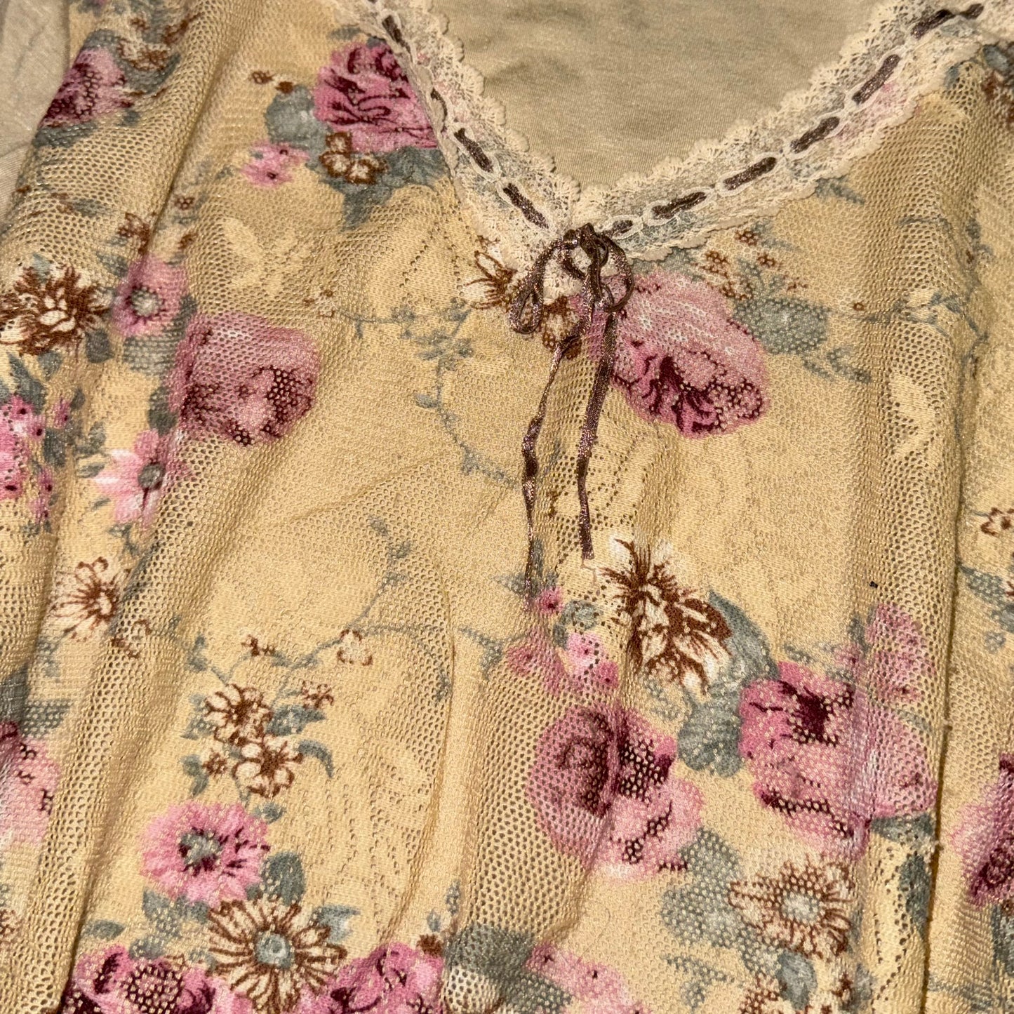 Yellow floral layered long sleeve