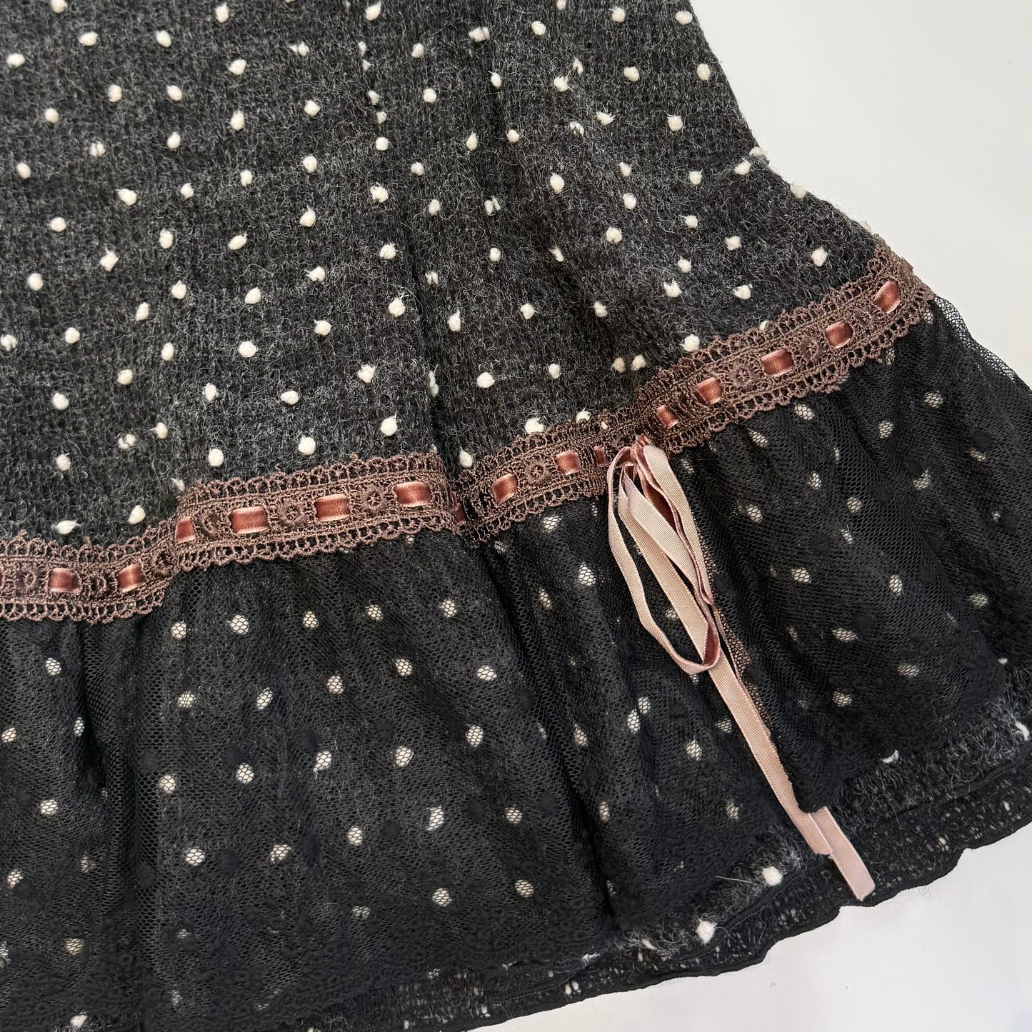 Axes black polka dot lace dress