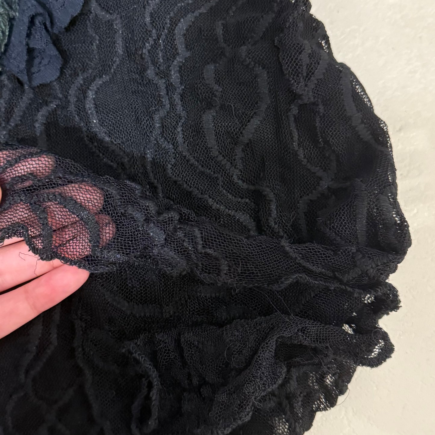 Black lace halter top