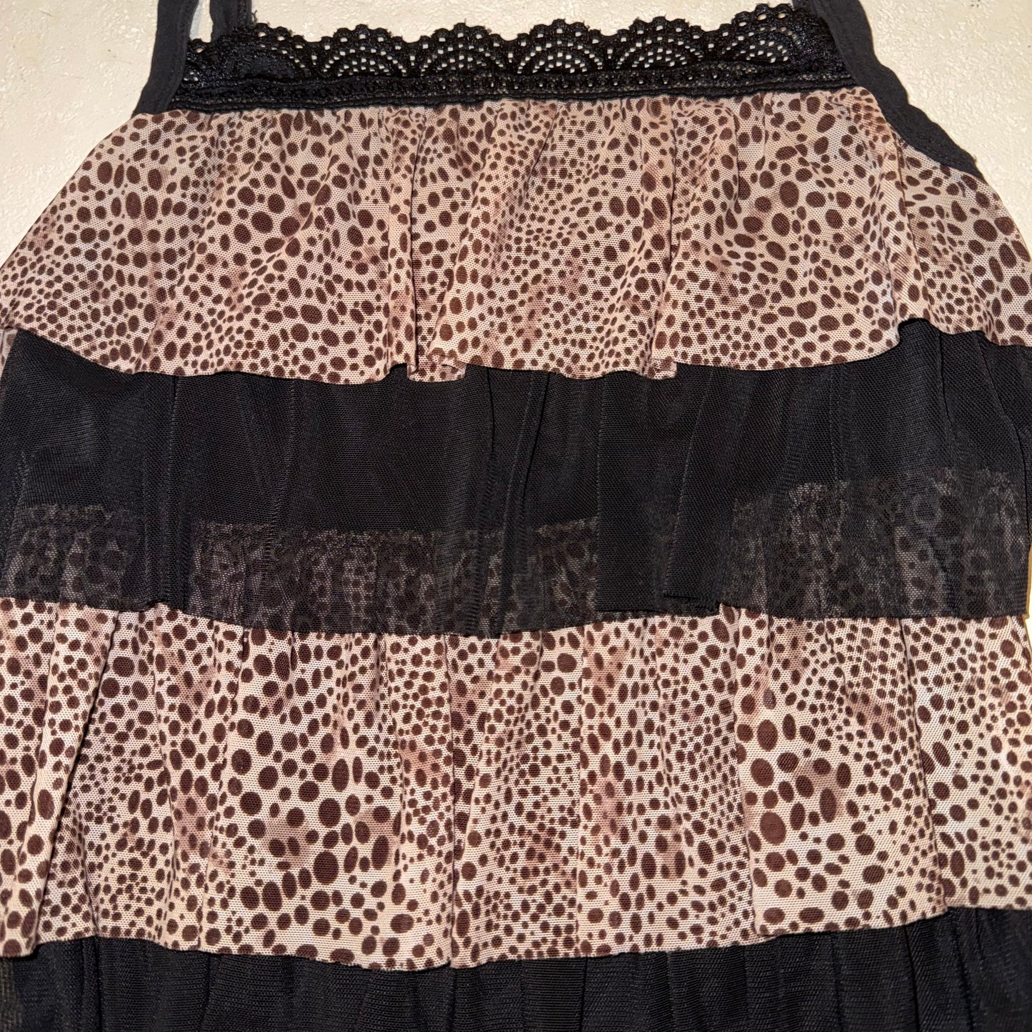 Black leopard layered tank