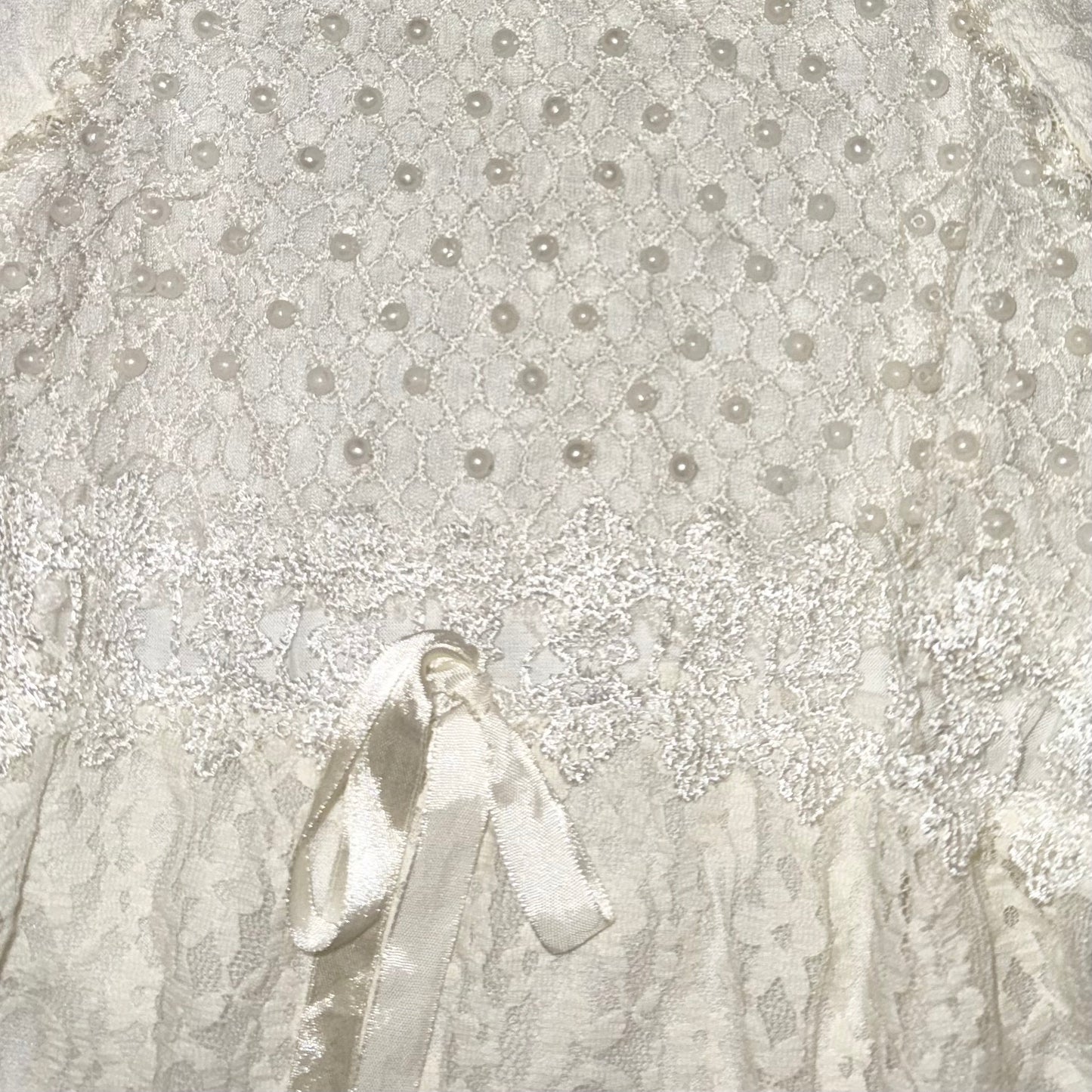 White lace embroidered top