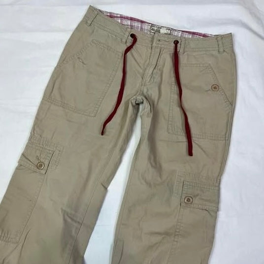 Beige low waist pants