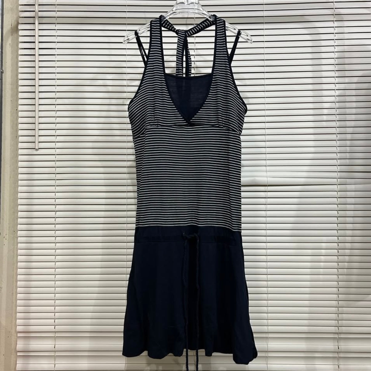 Clef De Sol navy stripes layered dress