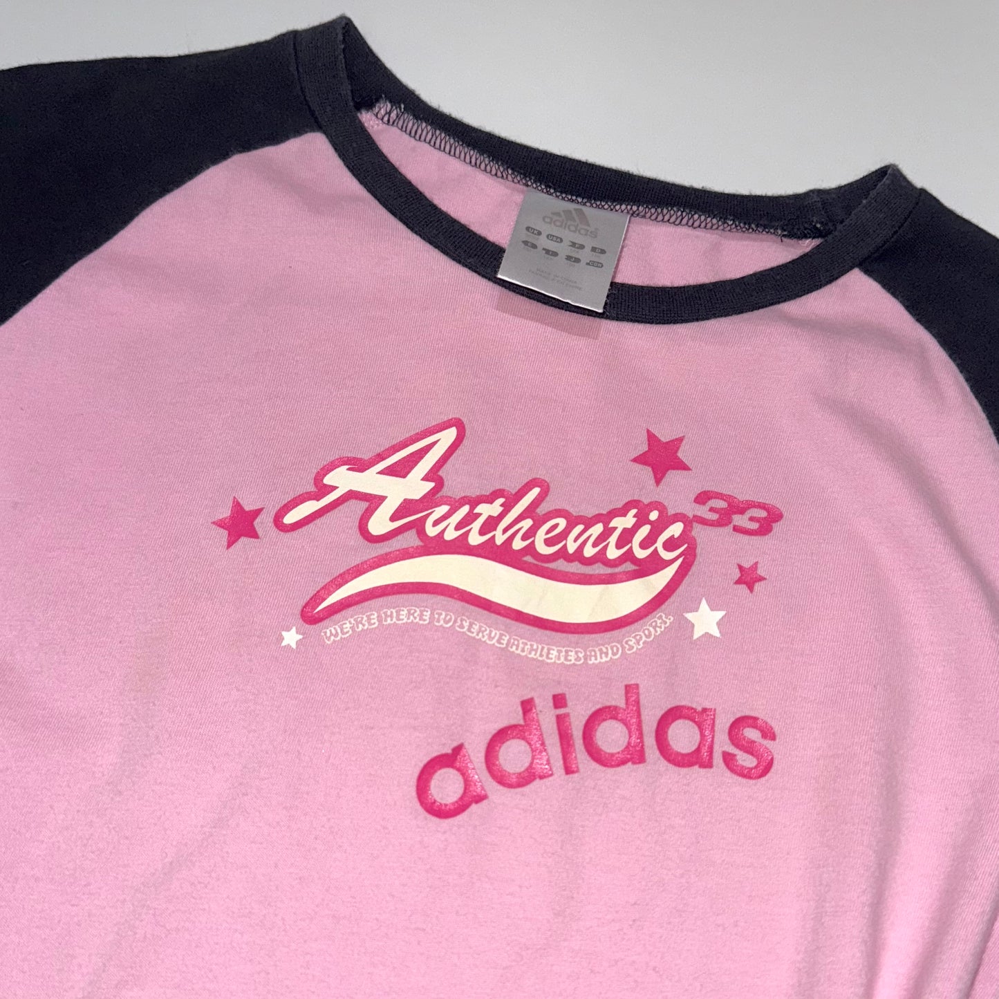 Adidas pink navy top