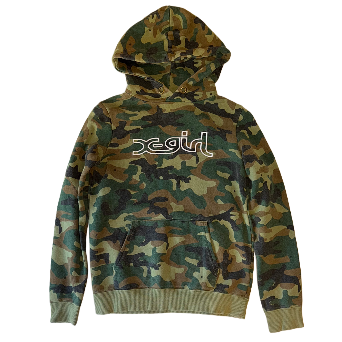 X-Girl camo star hoodie