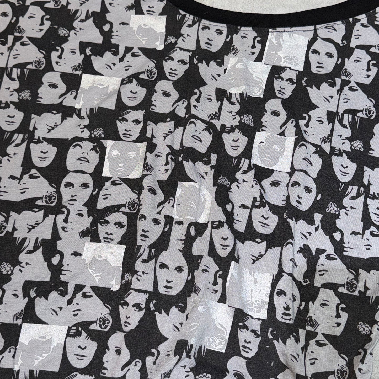 Pop art face print top
