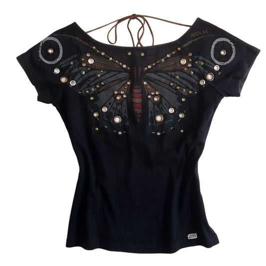Miss Sixty butterfly backless top