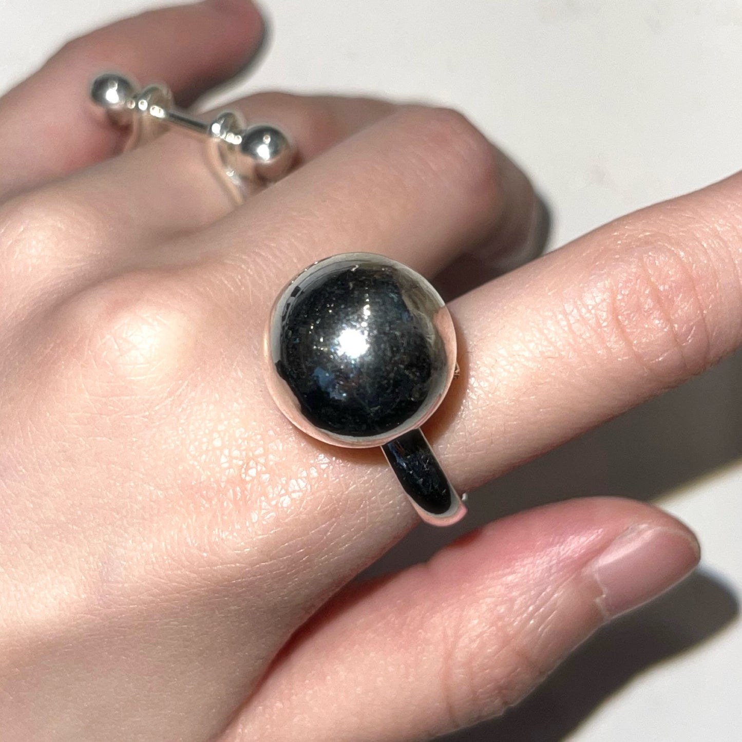 Sliver ball ring