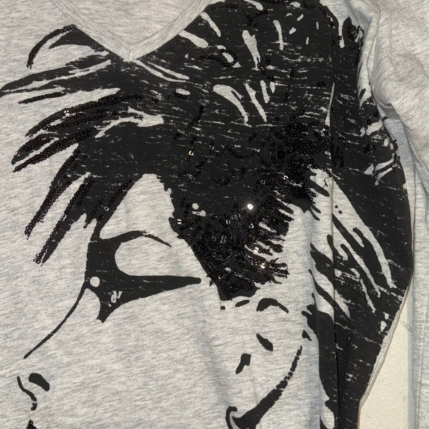 Diesel grey punk graphic long sleeve