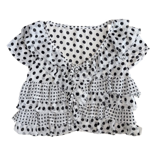 Cropped polka dot outer