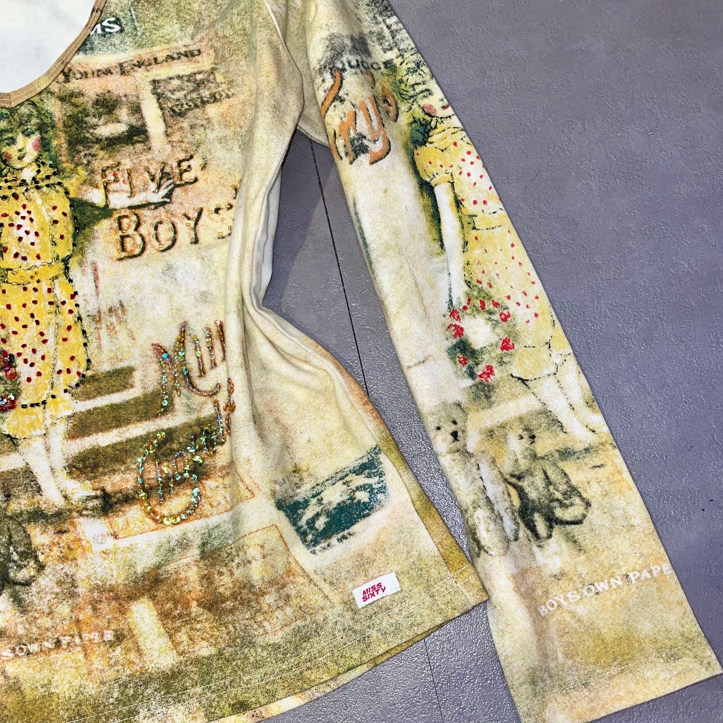 Miss sixty” five boys” embroidered long sleeve