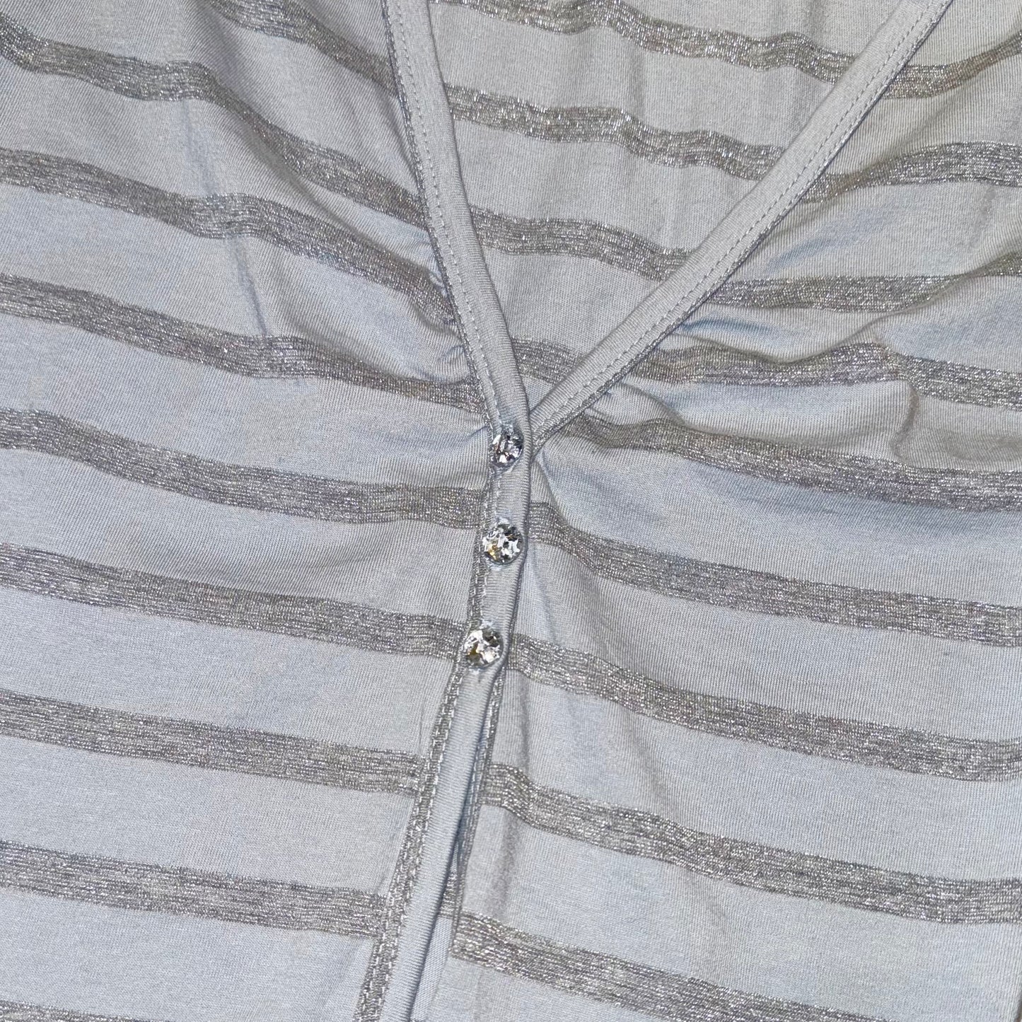 Grey striped lace outer