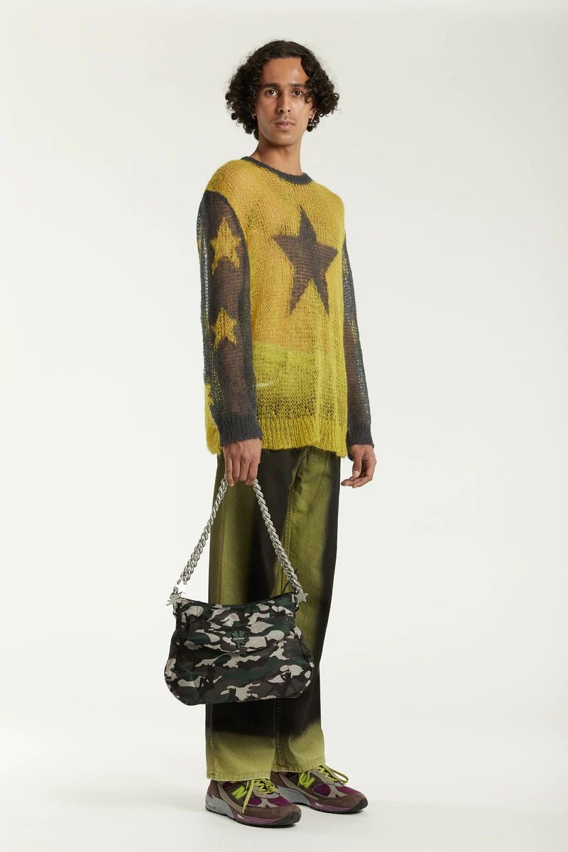 Heaven Marc Jacobs camo pillow chains bag