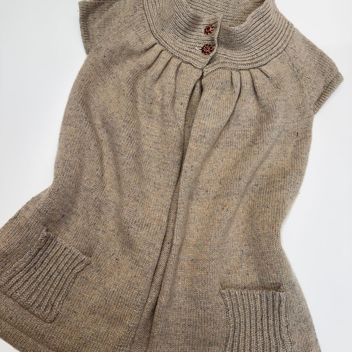 Mori Kei Beige knit top