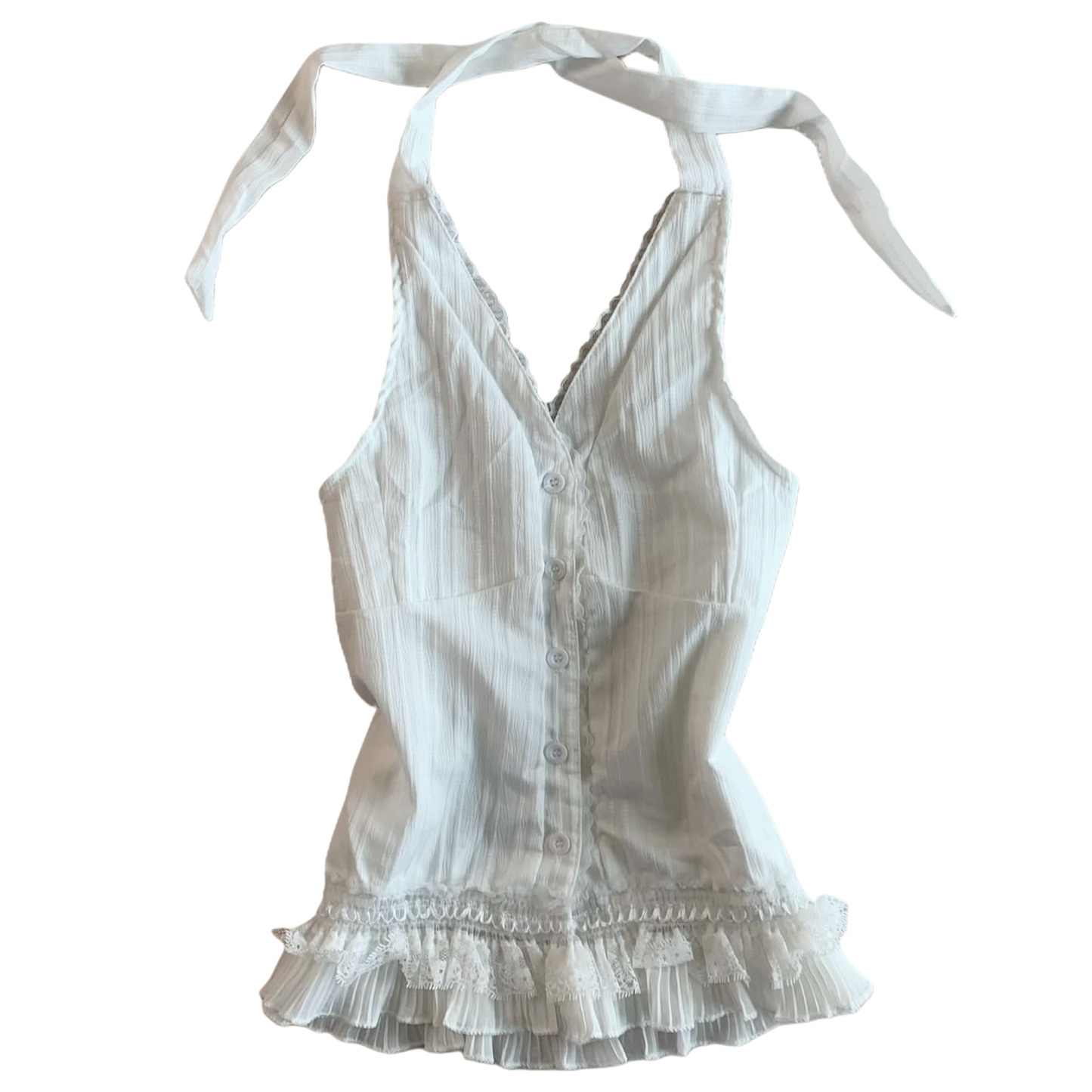 White lace halter