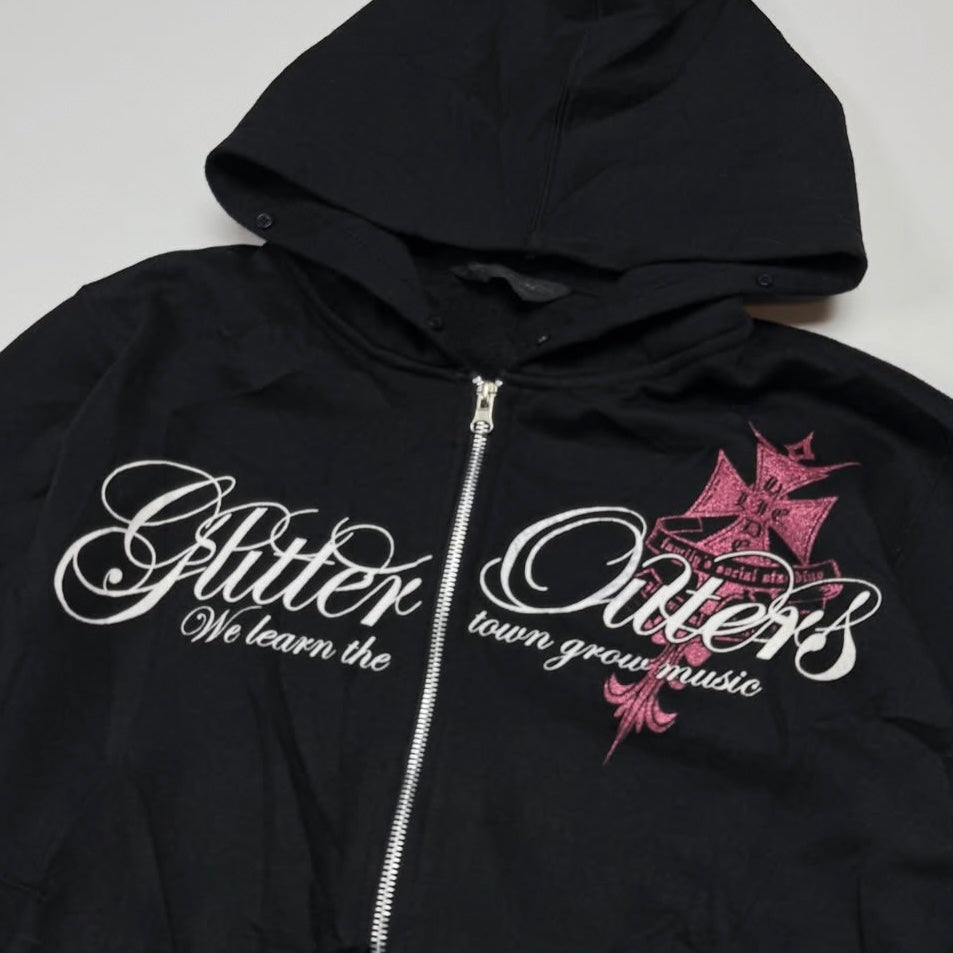 Cross zip up hoodies
