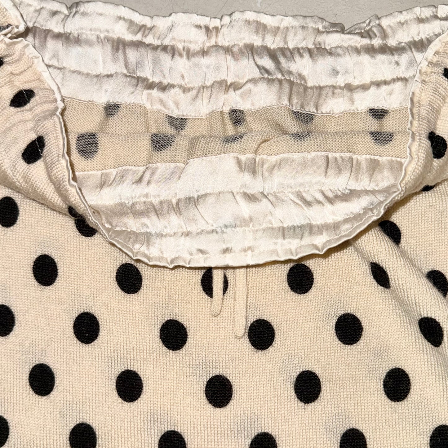 Beige polka dot skirt