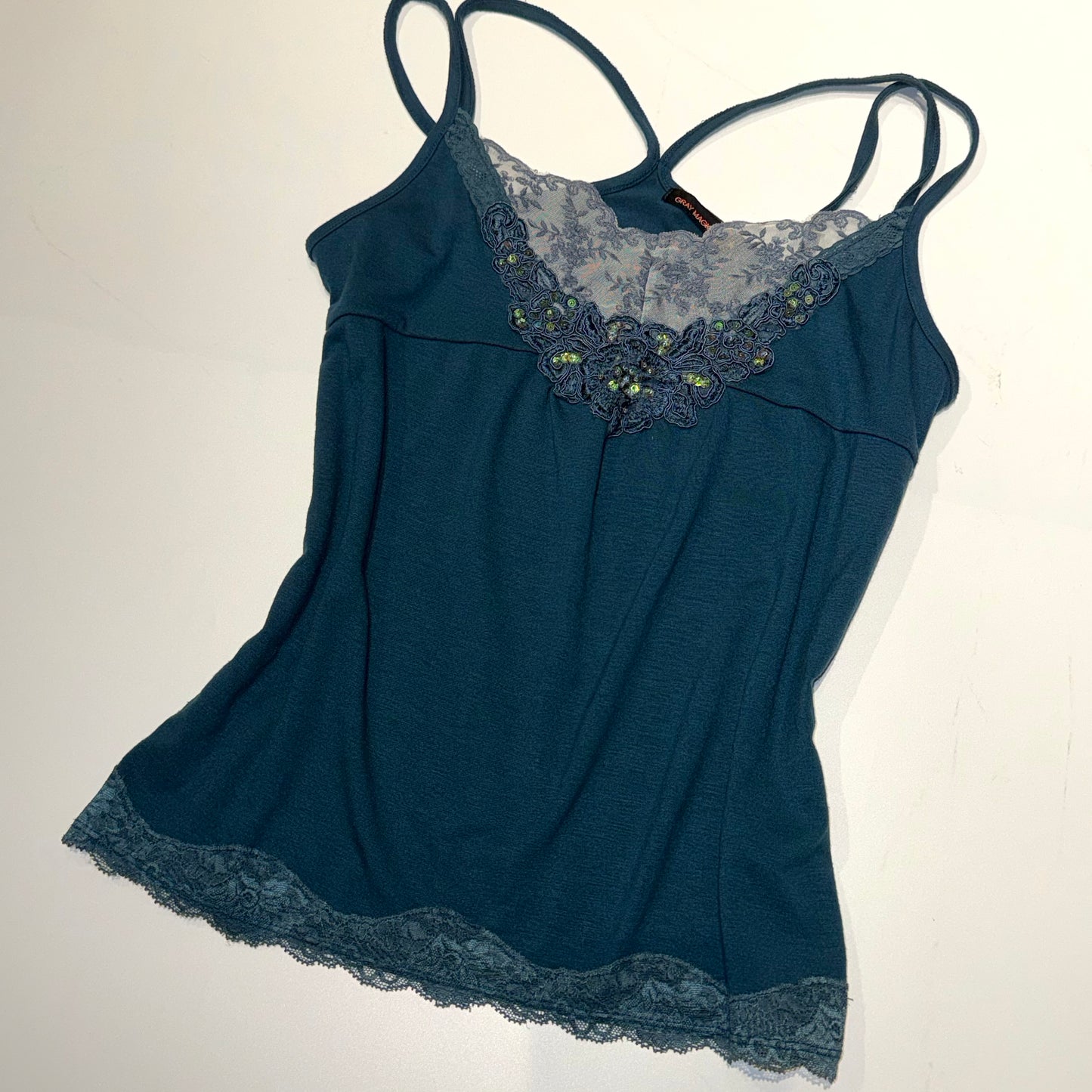 Blue lace tank