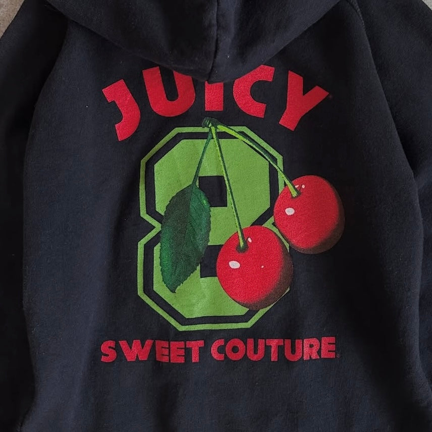 Juicy Couture cherry navy zip hoodie