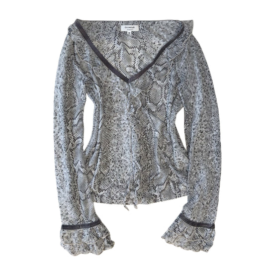 Grey mesh long sleeve