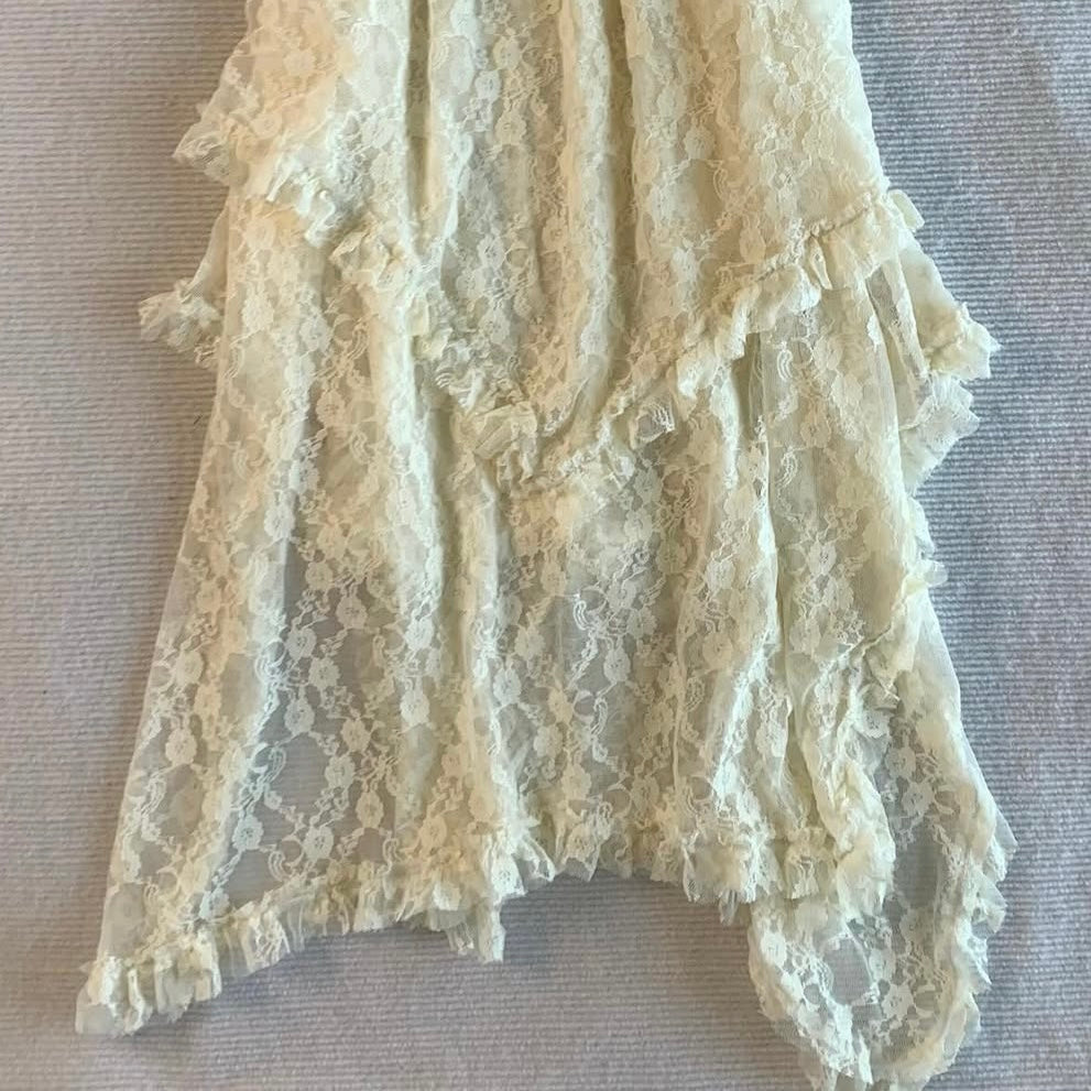 Ivory lace skirt