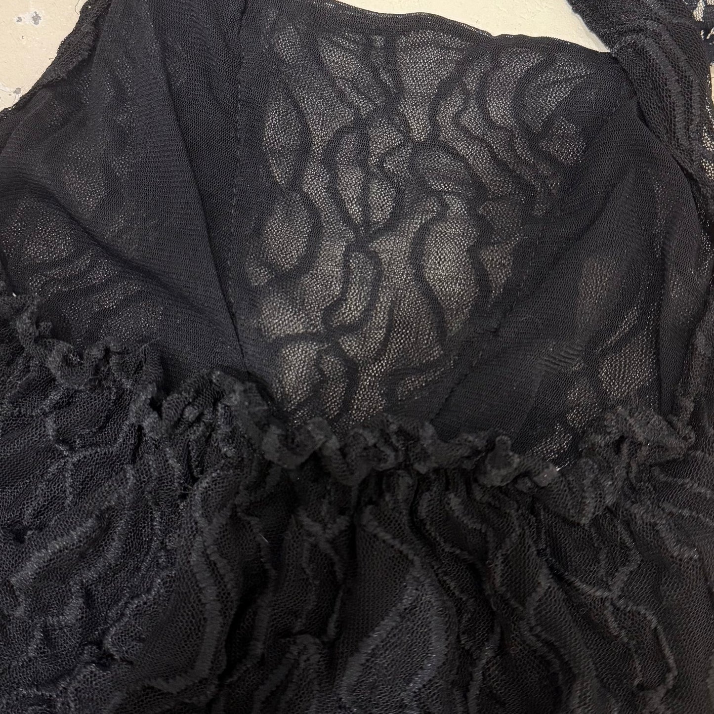 Black lace halter top