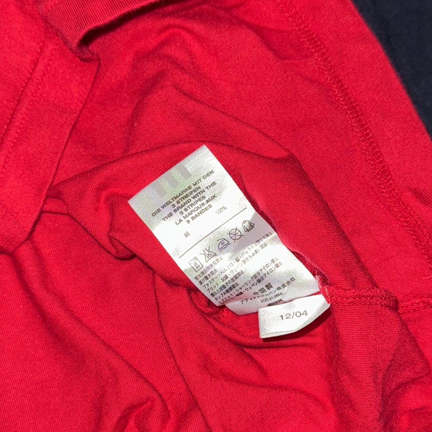 Adidas red navy long sleeve