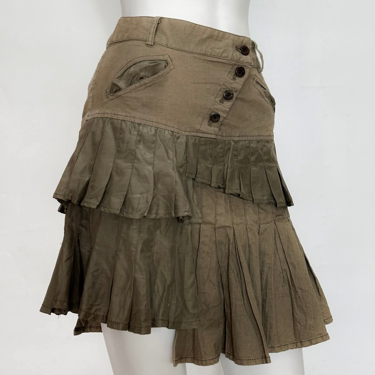 Maitresse ruffle pleated layer skirt
