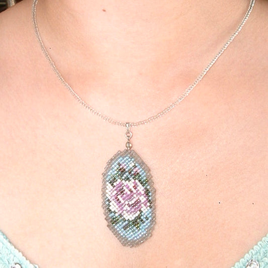 Beaded flower necklace