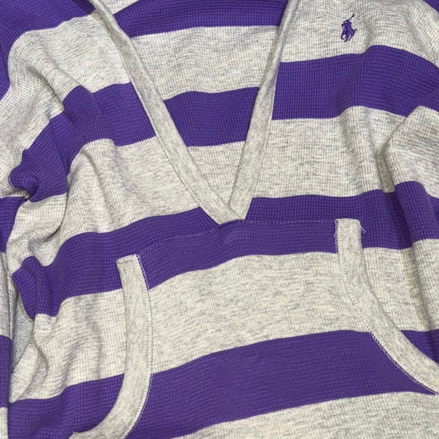 Ralph Lauren purple grey hooded long sleeve 