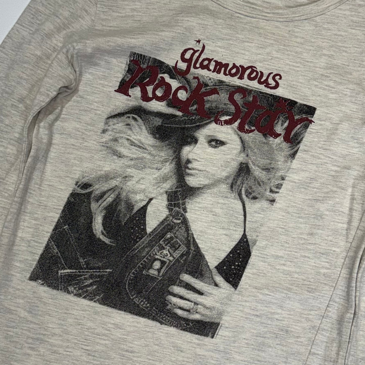 Glamorous rock star grey long sleeve