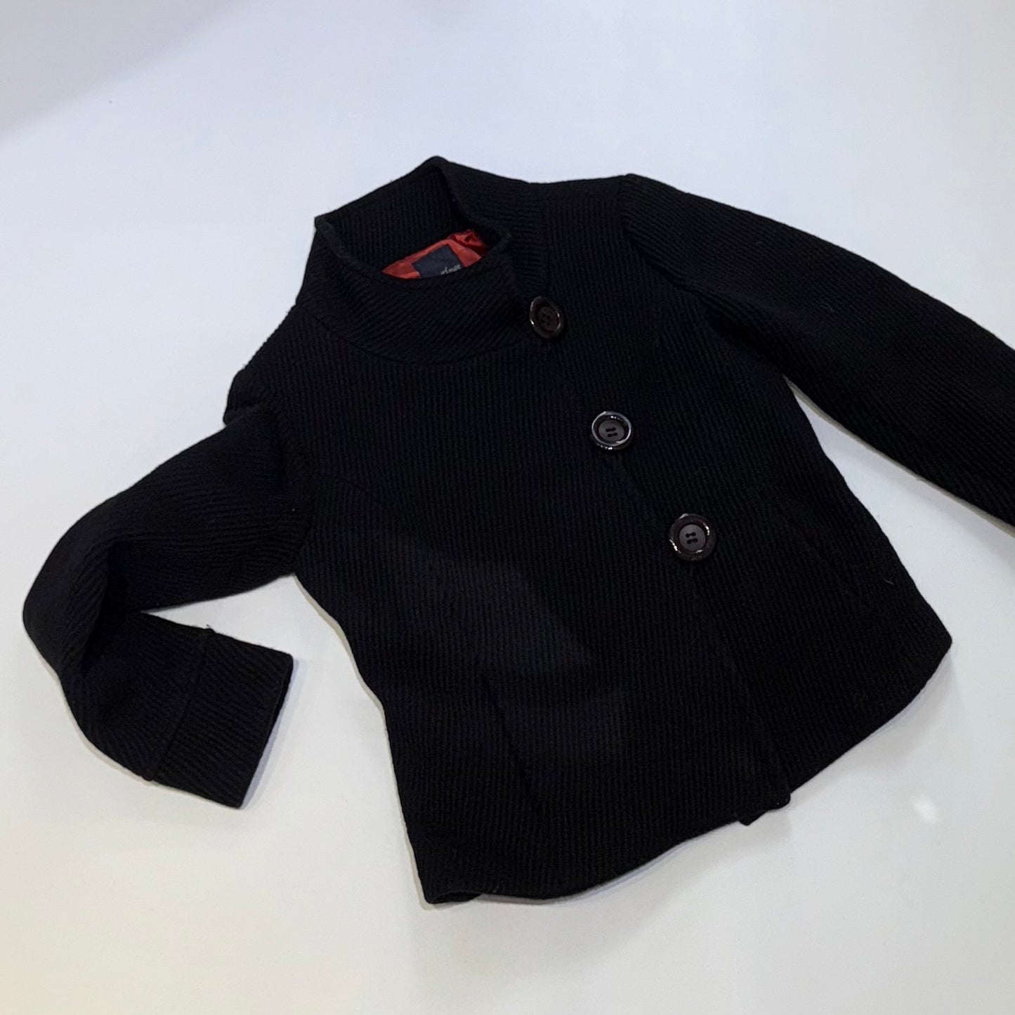 Black button coat