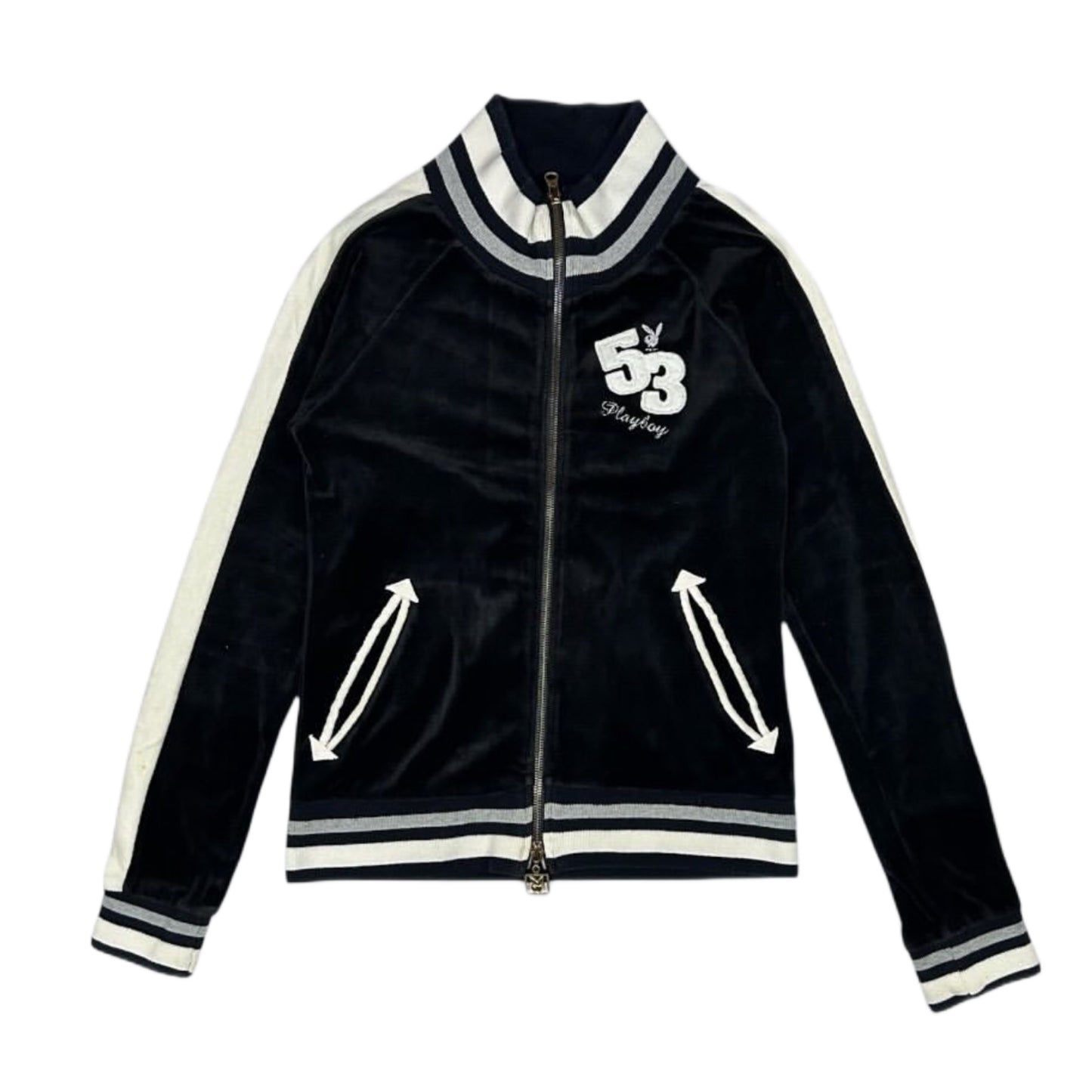 Playboy”1953”velvet double zip jacket